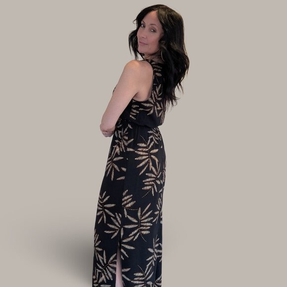 A New Day Palm Print V-Neck Maxi Dress - XS - Picture 2 of 7